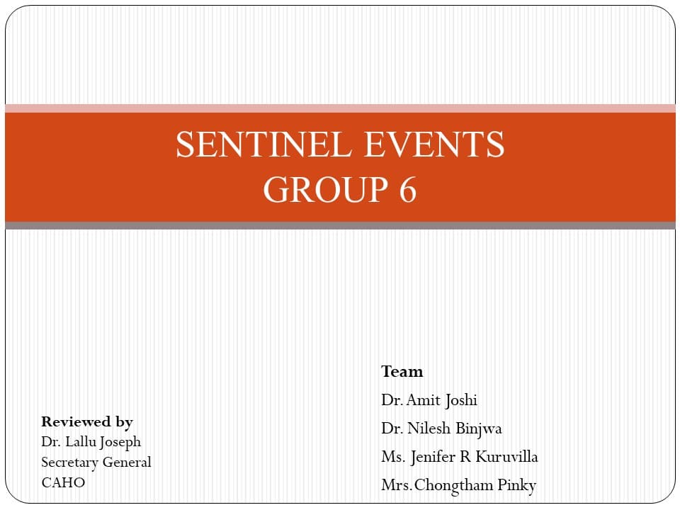 Sentinel Events